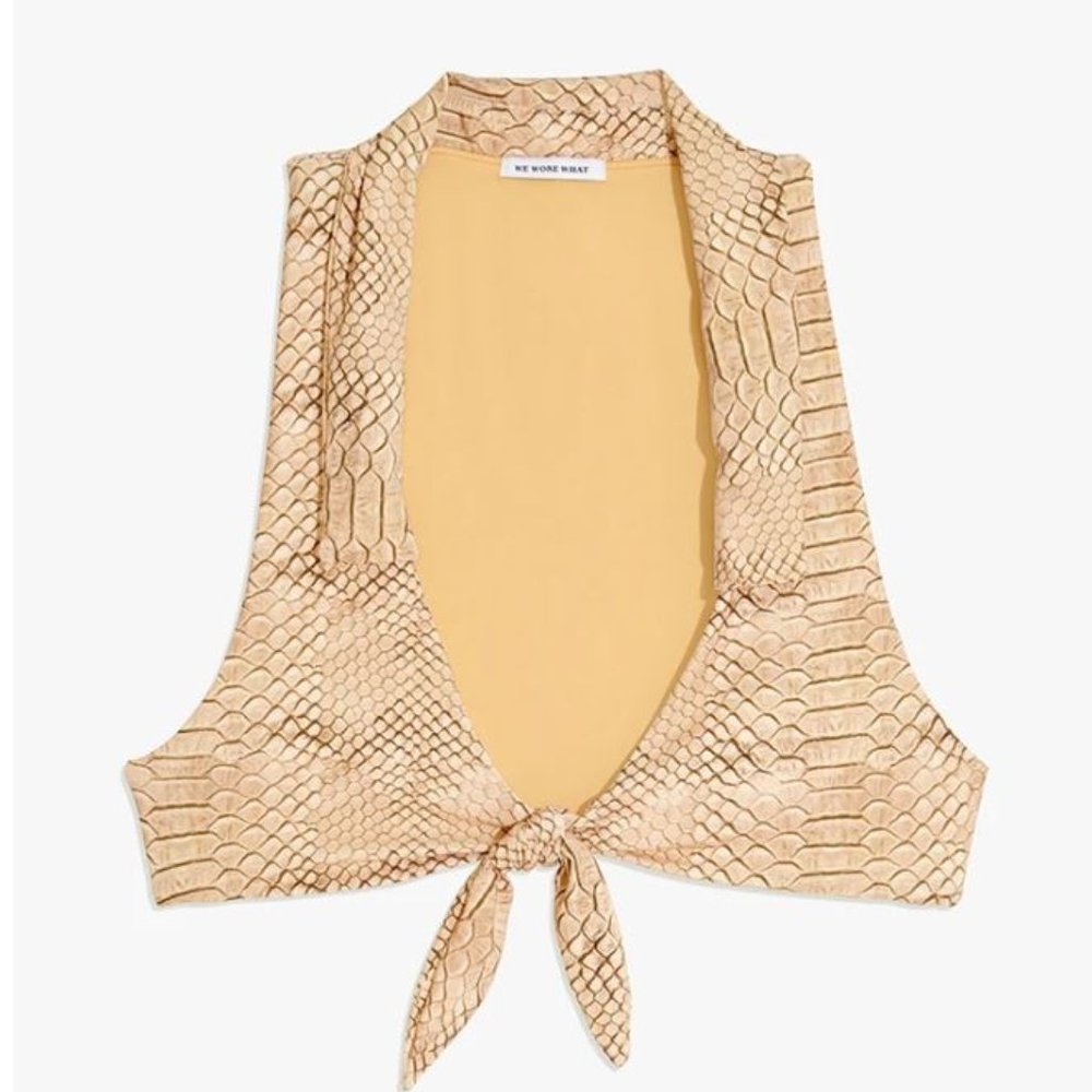 WeWoreWhat Salerno Top Snakeskin Size L